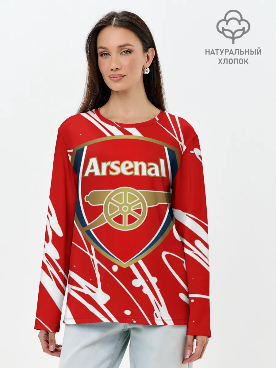 Лонгслив женский. Хлопок / Arsenal