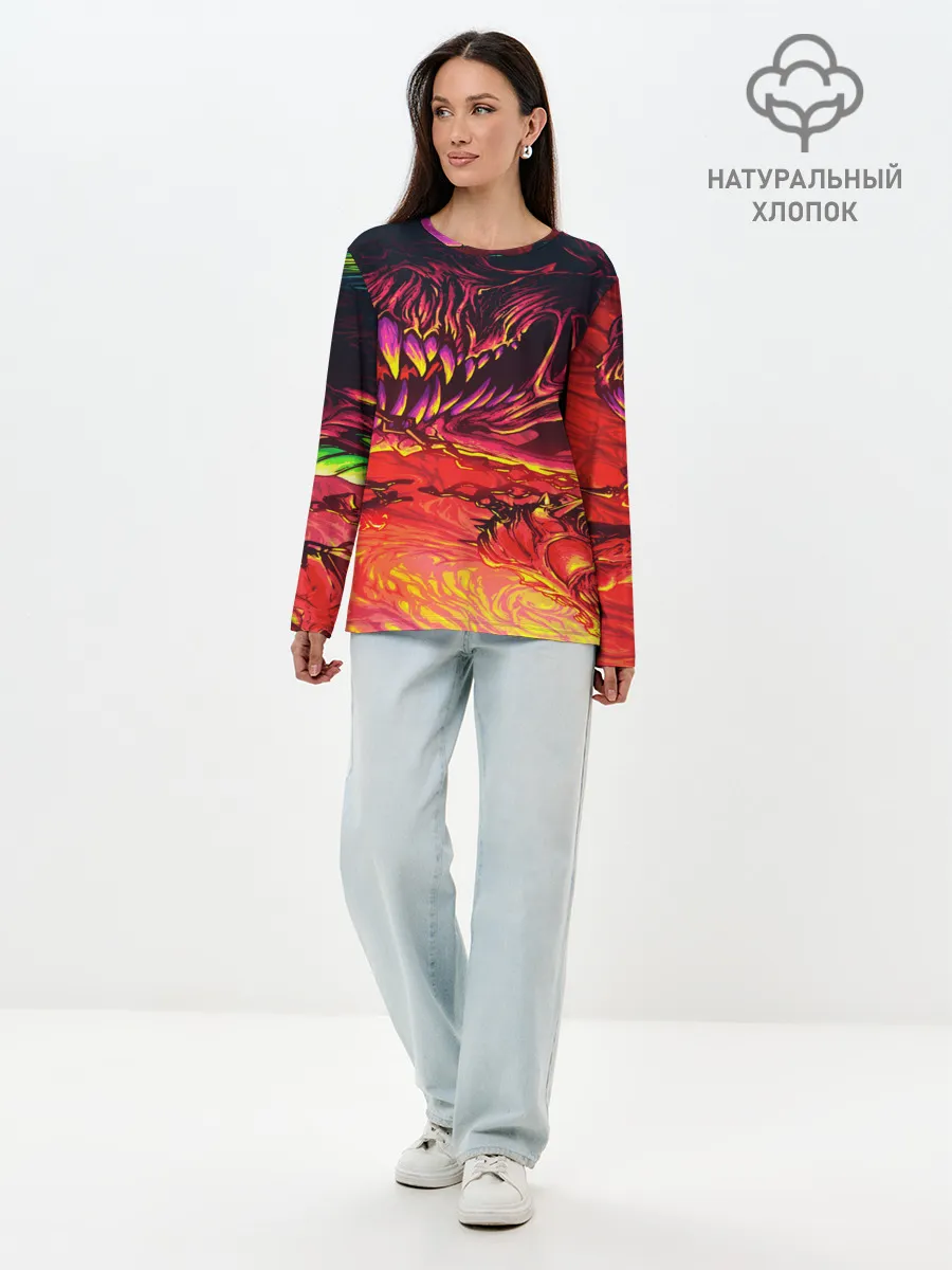 Лонгслив женский. Хлопок / HyperBeast