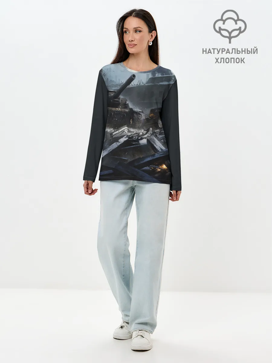 Лонгслив женский. Хлопок / Т34