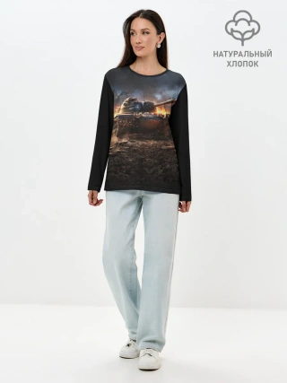 Лонгслив женский. Хлопок / ТАНК