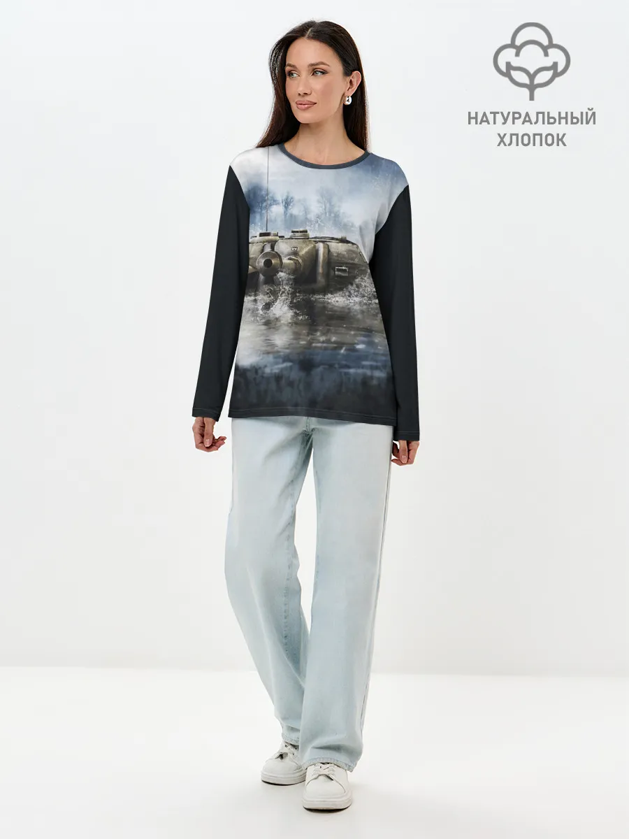 Лонгслив женский. Хлопок / ТАНКИ
