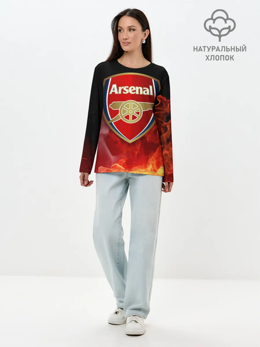 Лонгслив женский. Хлопок / Arsenal