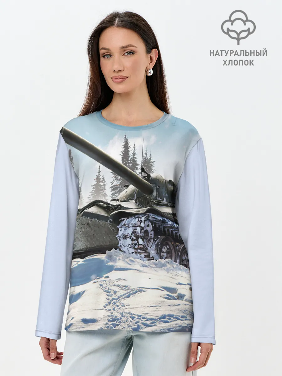Лонгслив женский. Хлопок / танк