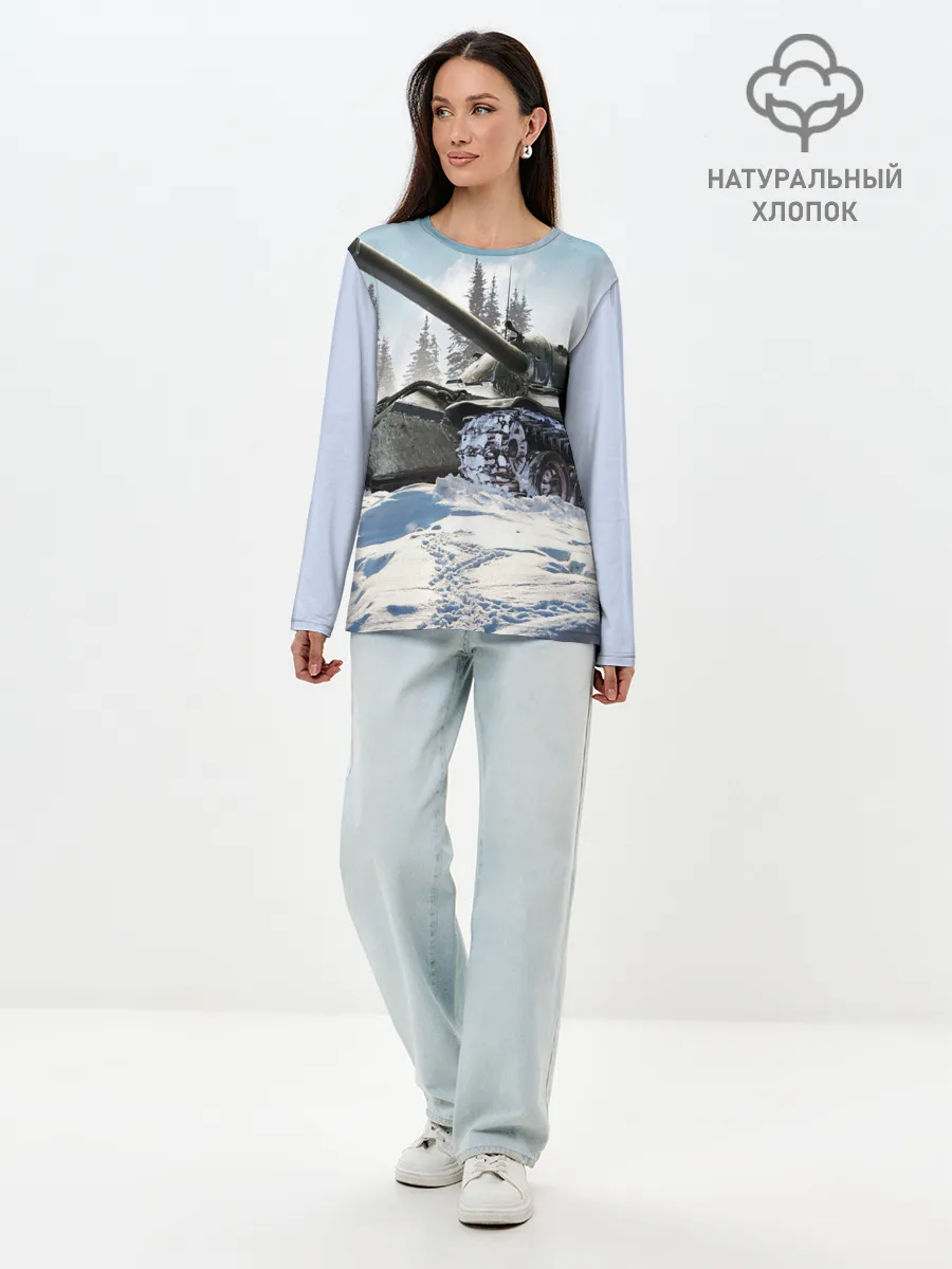 Лонгслив женский. Хлопок / танк