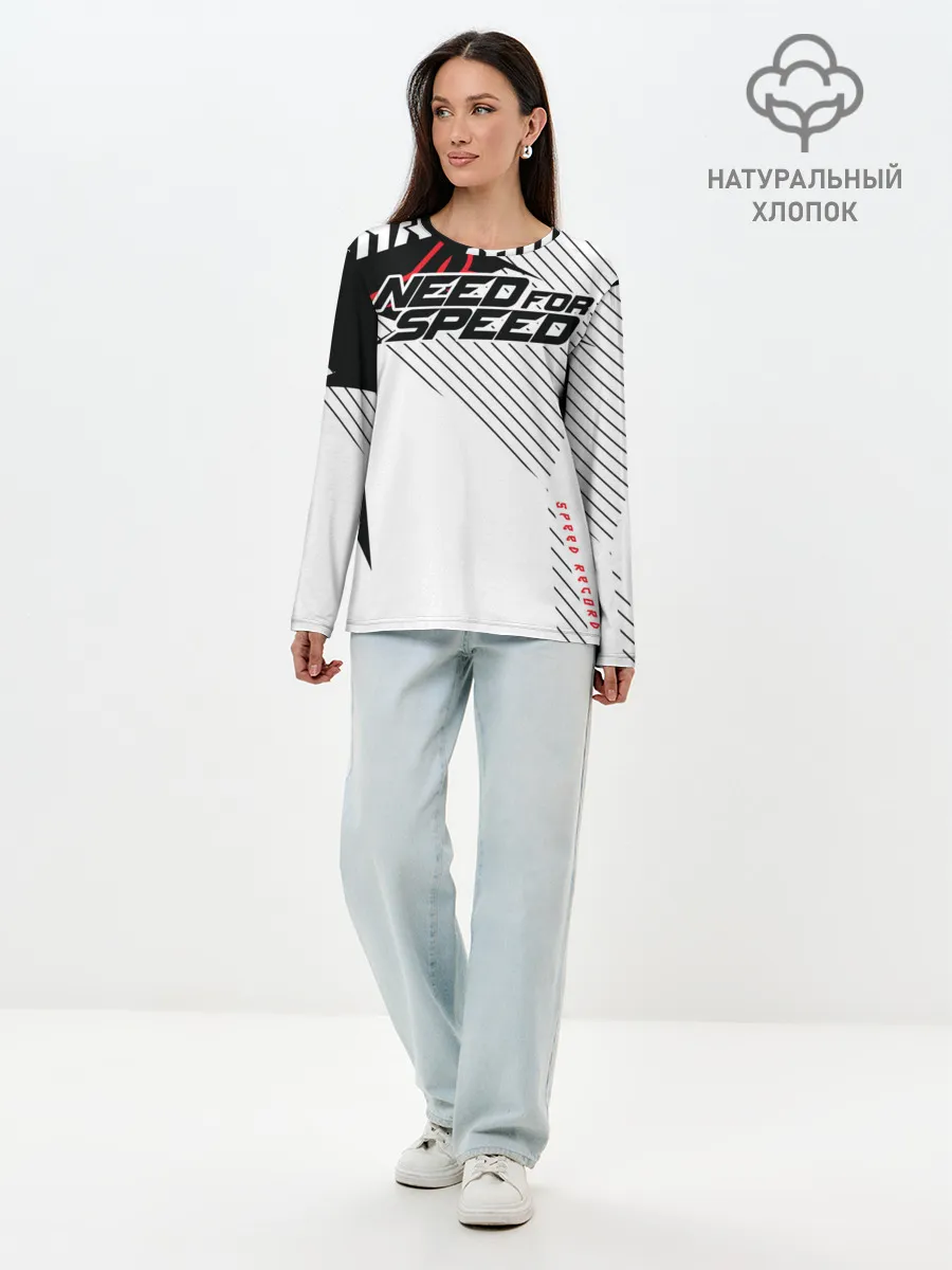 Лонгслив женский. Хлопок / Need for Speed