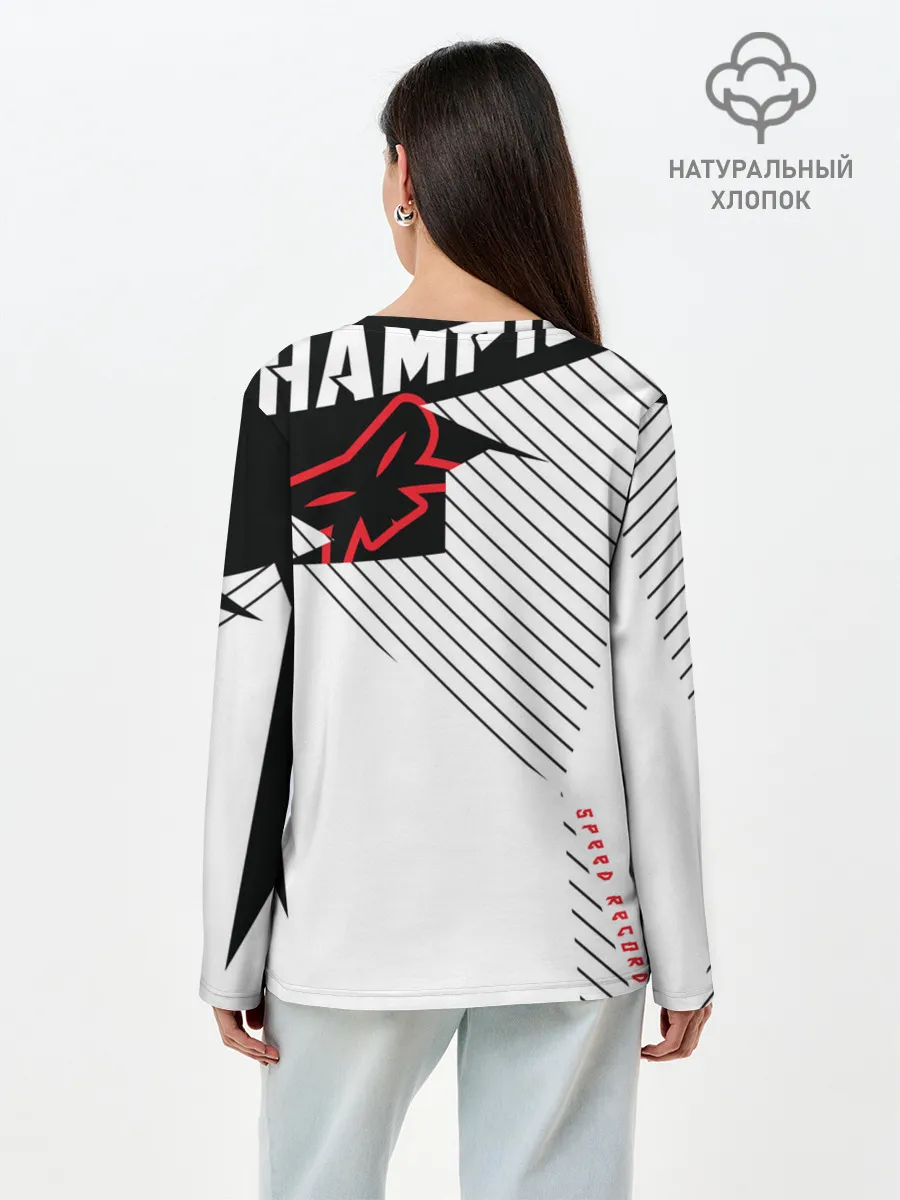 Лонгслив женский. Хлопок / Форма для мотокросса FOX