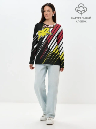 Лонгслив женский. Хлопок / Форма для мотокросса FOX