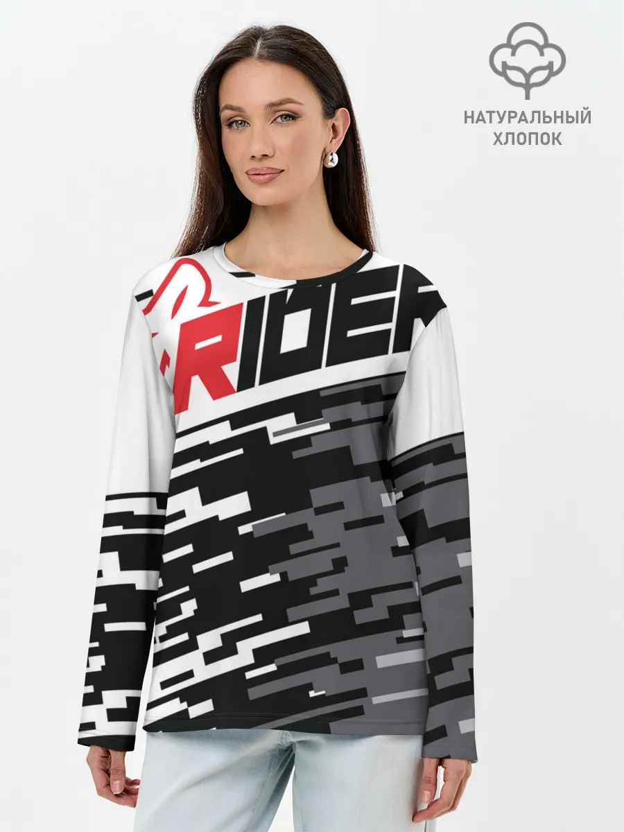 Лонгслив женский. Хлопок / Форма для мотокросса FOX