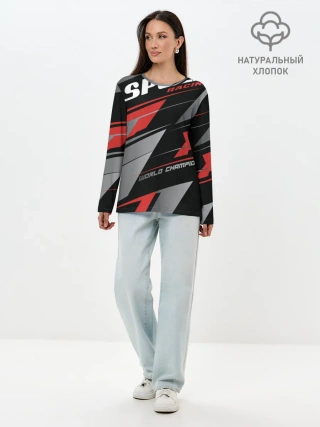 Лонгслив женский. Хлопок / Форма для мотокросса FOX