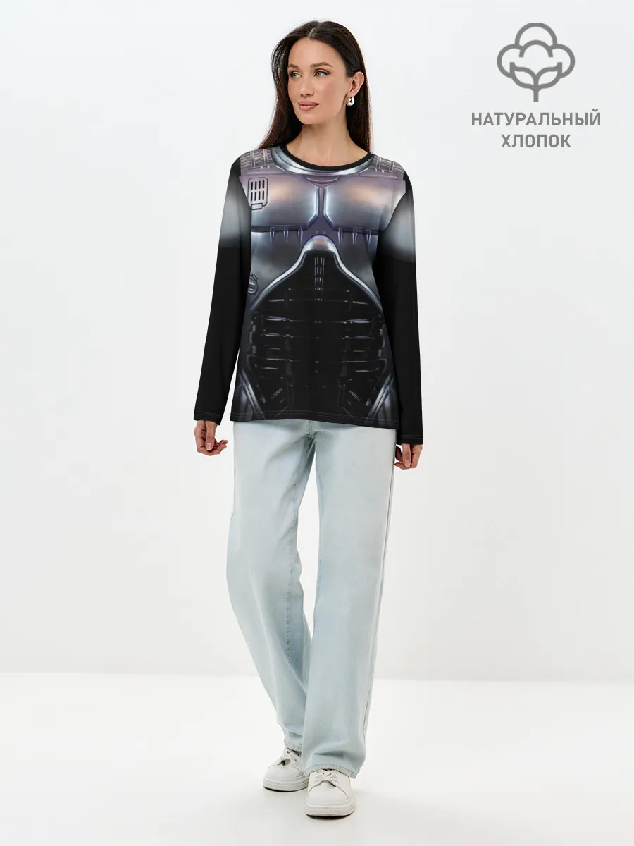 Лонгслив женский. Хлопок / Робокоп