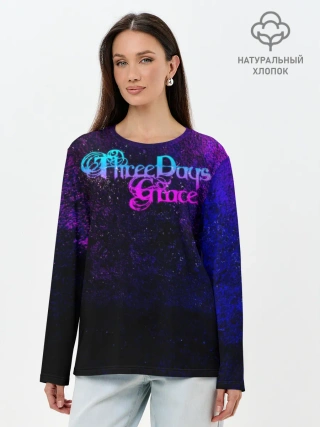 Лонгслив женский. Хлопок / Three Days Grace