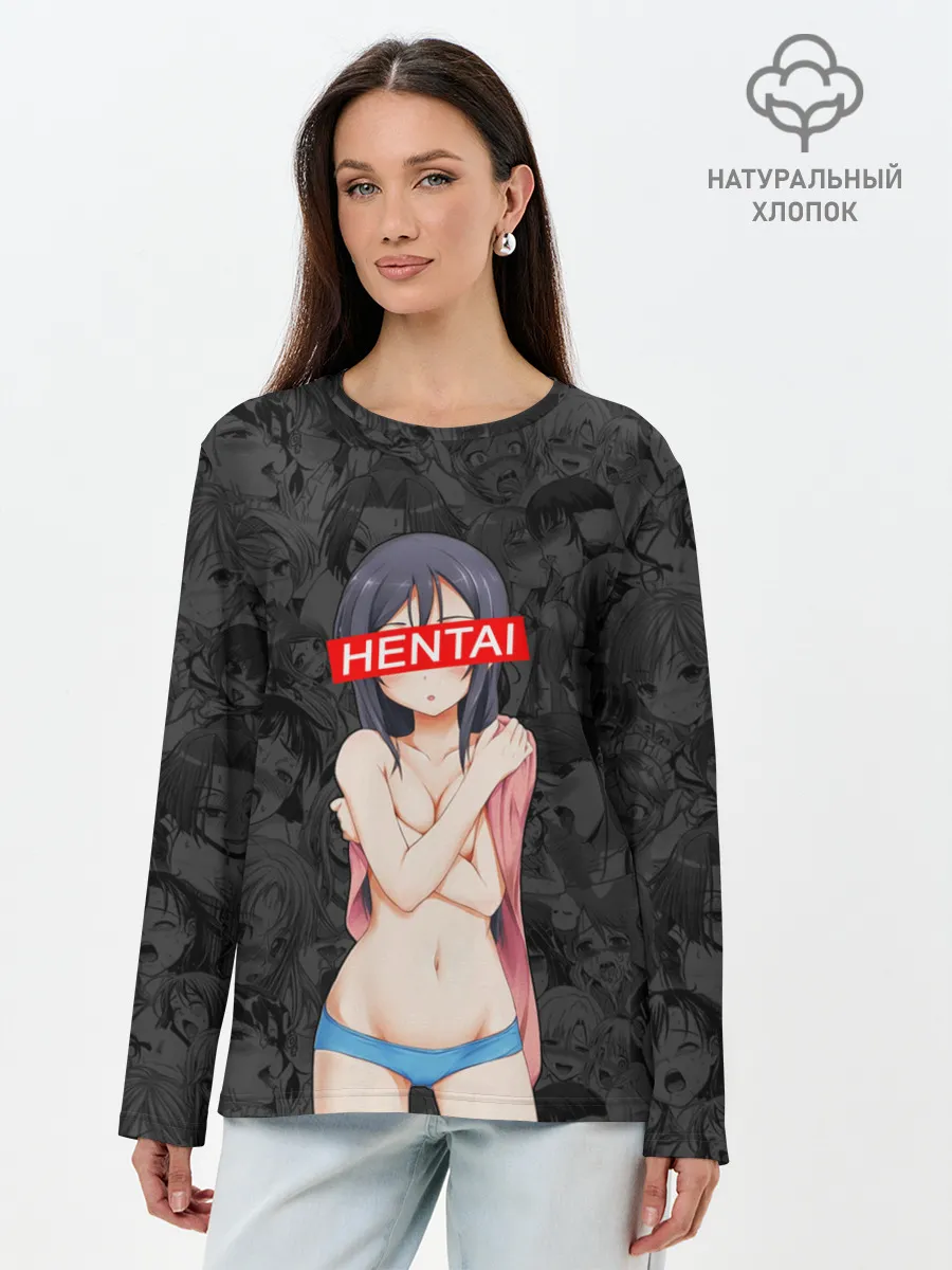 Лонгслив женский. Хлопок / Японская анимация