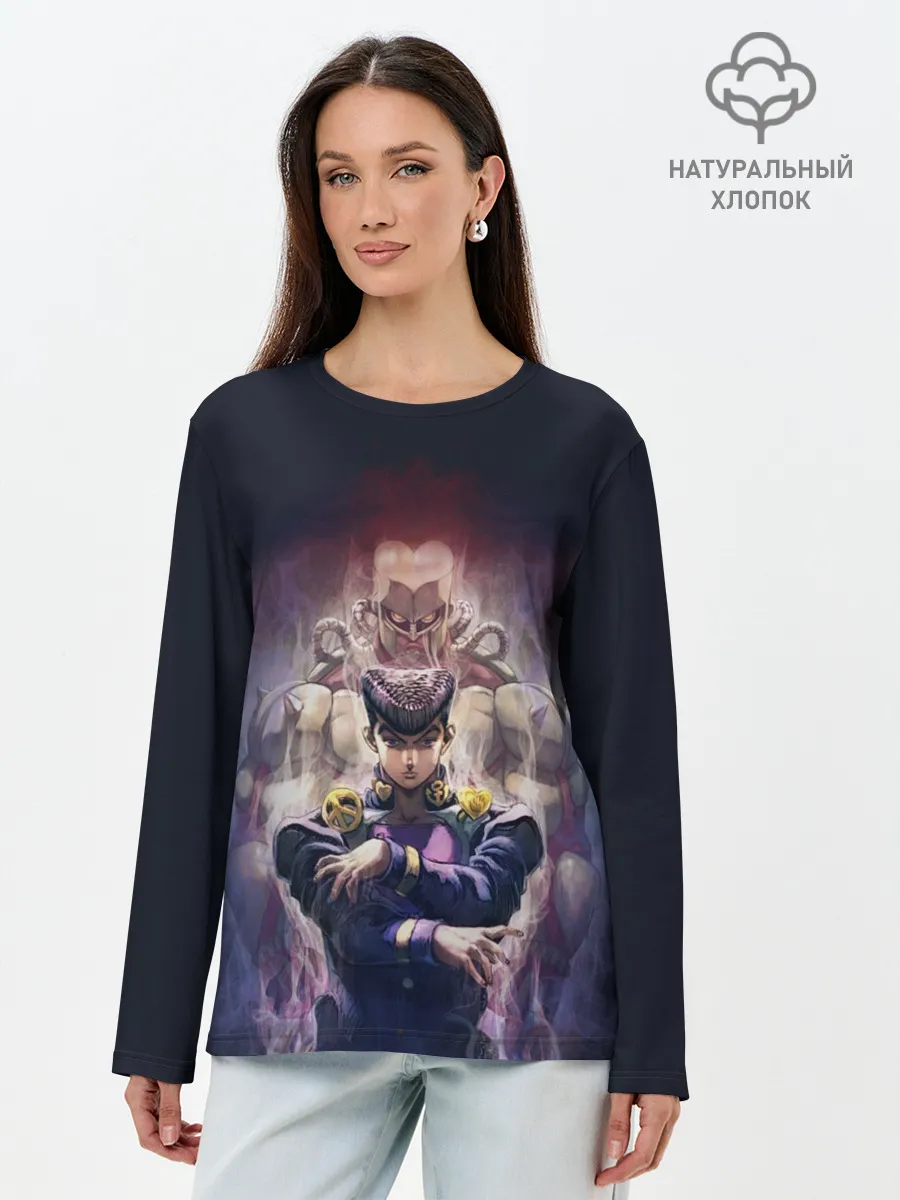 Лонгслив женский. Хлопок / Дзёсукэ тень