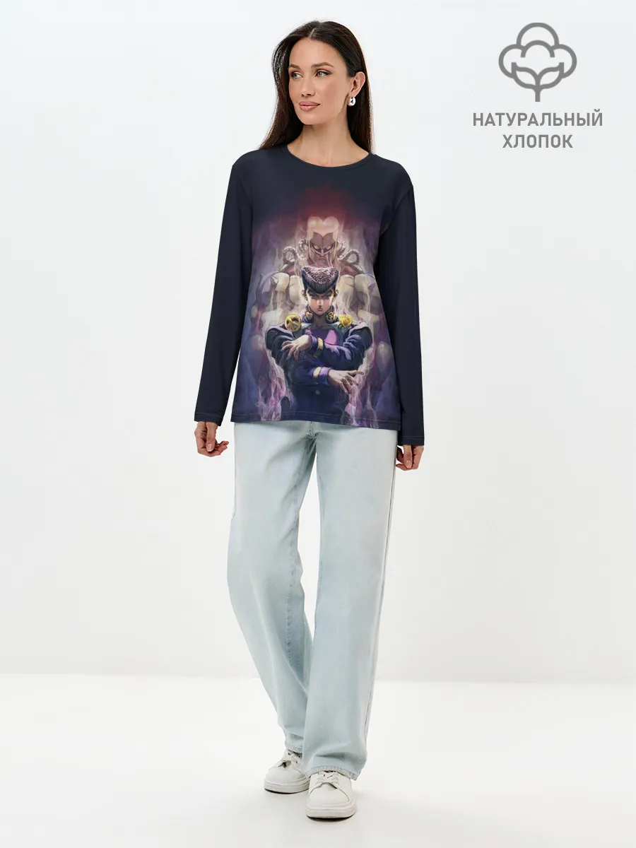 Лонгслив женский. Хлопок / Дзёсукэ тень