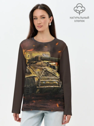 Лонгслив женский. Хлопок / ТАНК
