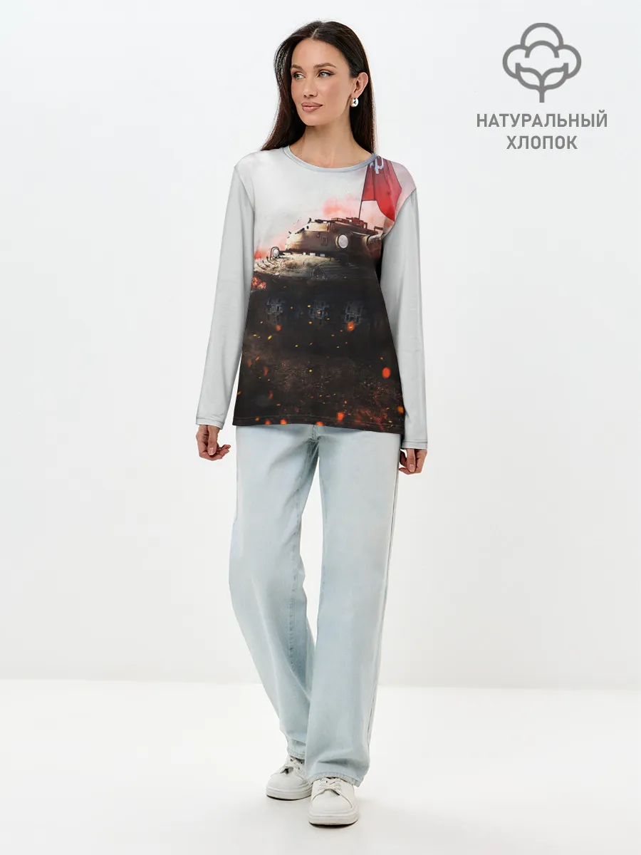 Лонгслив женский. Хлопок / ТАНК СССР