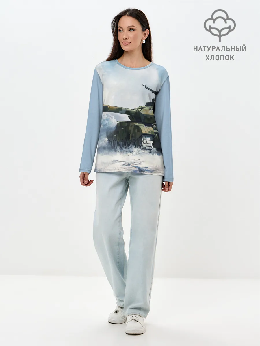 Лонгслив женский. Хлопок / ТАНК