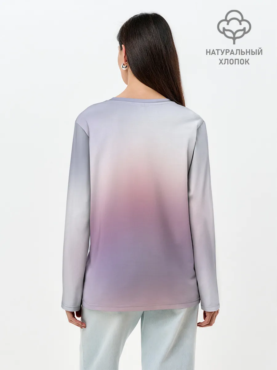 Лонгслив женский. Хлопок / Ноль два арт