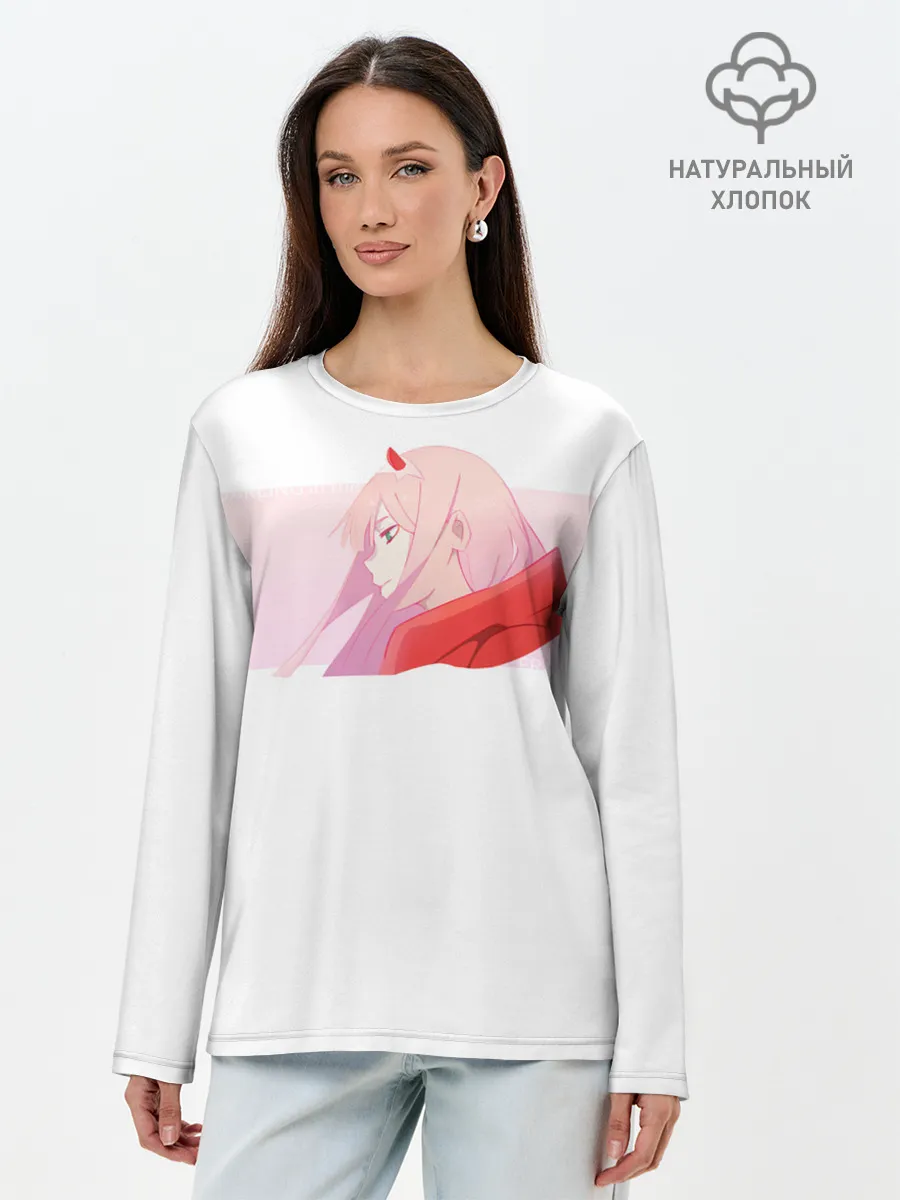 Лонгслив женский. Хлопок / Ноль два профиль