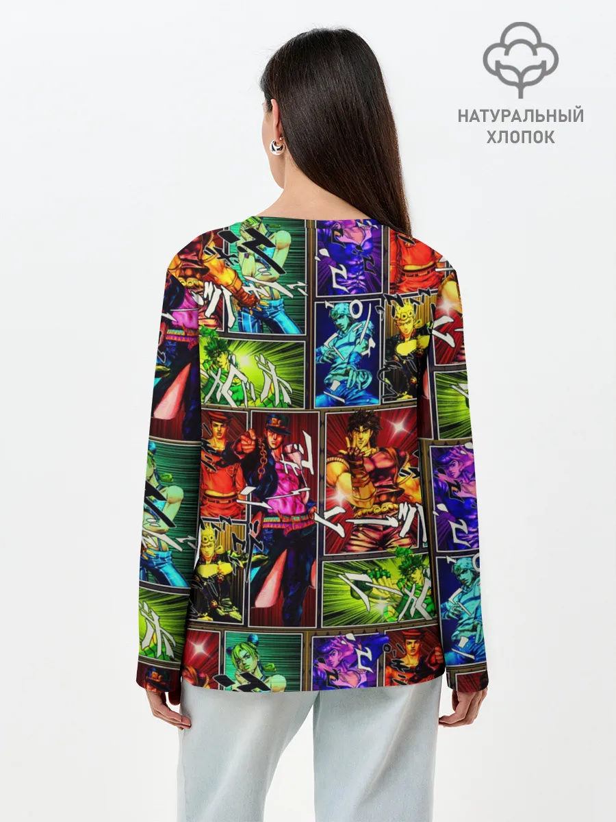 Лонгслив женский. Хлопок / Джоджо пендлетон хамон паттерн