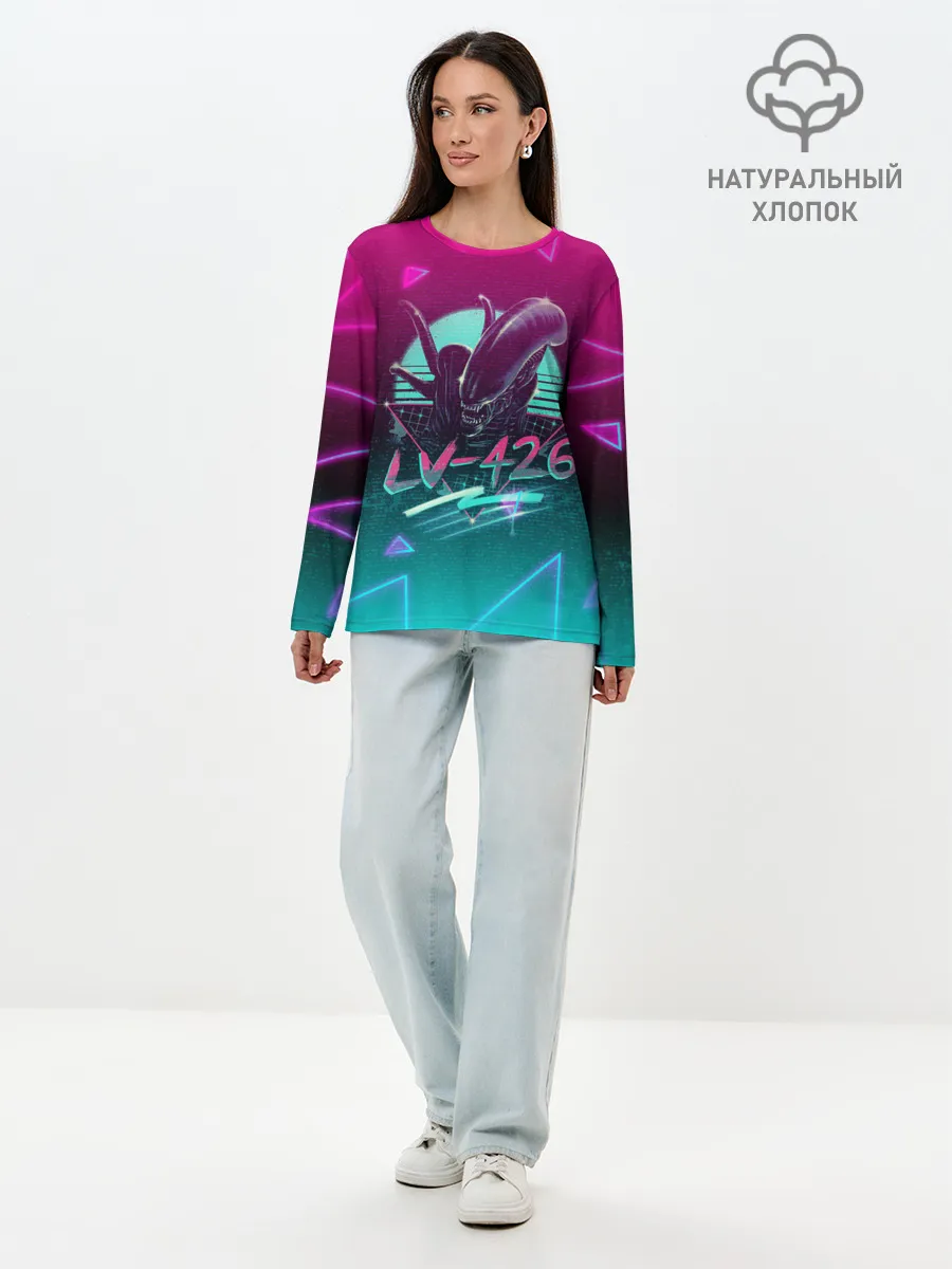 Лонгслив женский. Хлопок / НЕОНОВЫЙ ЧУЖОЙ