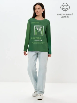 Лонгслив женский. Хлопок / Caveira