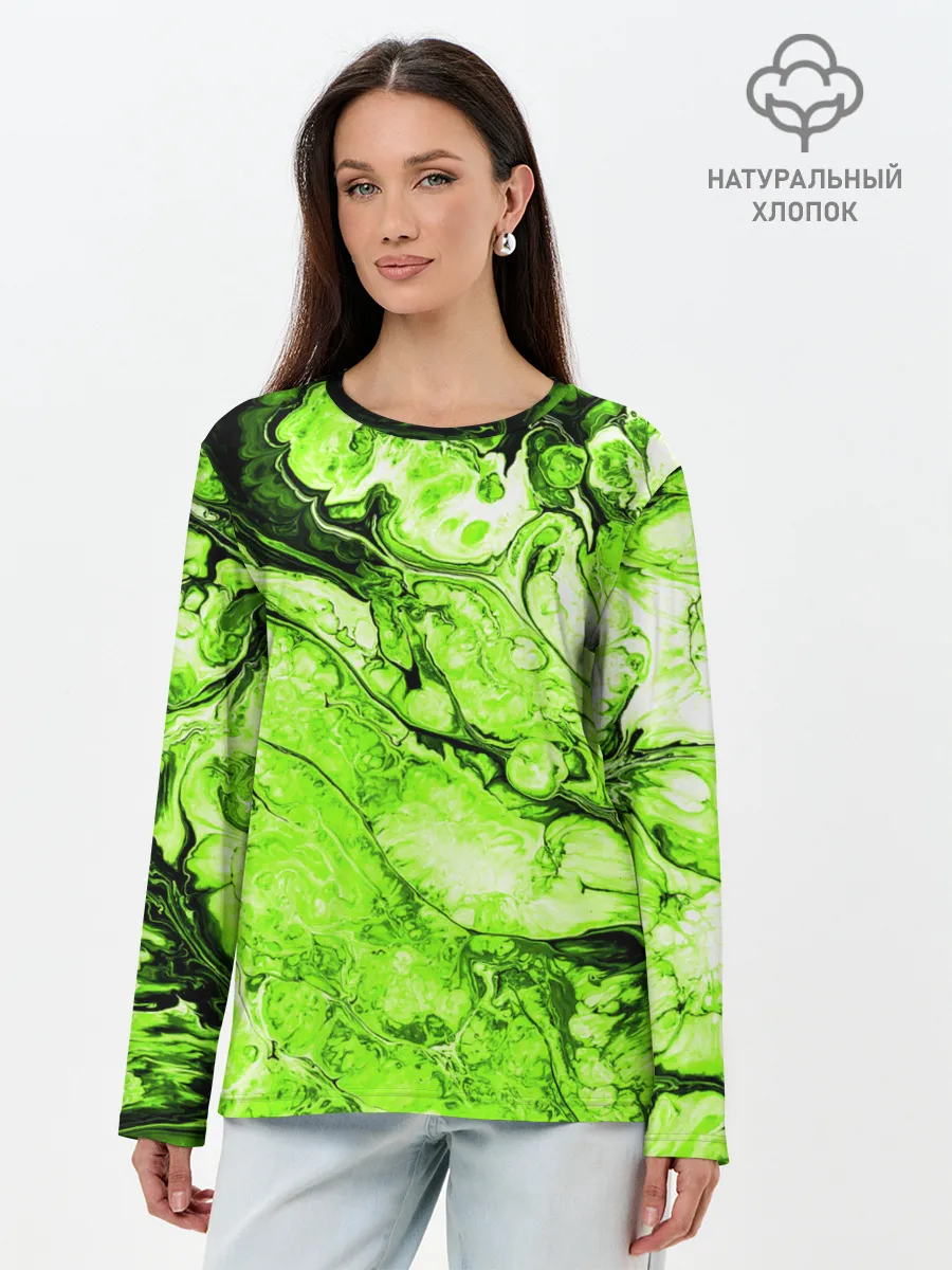Лонгслив женский. Хлопок / Токсичные краски