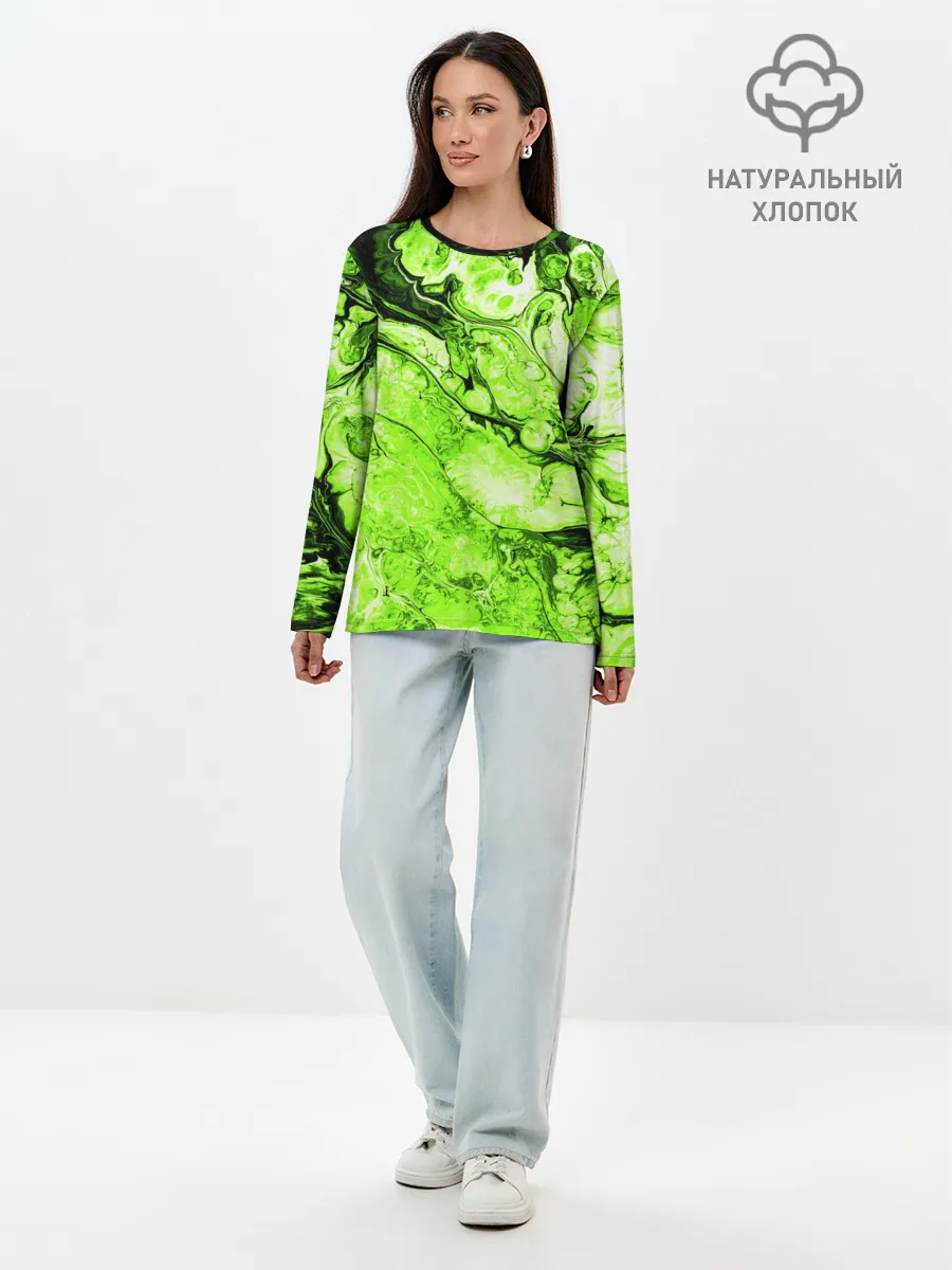 Лонгслив женский. Хлопок / Токсичные краски