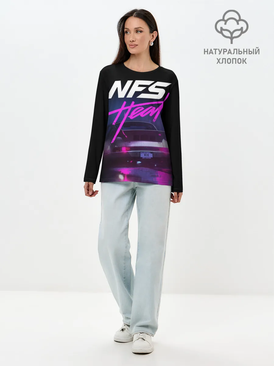 Лонгслив женский. Хлопок / Need For Speed Heat