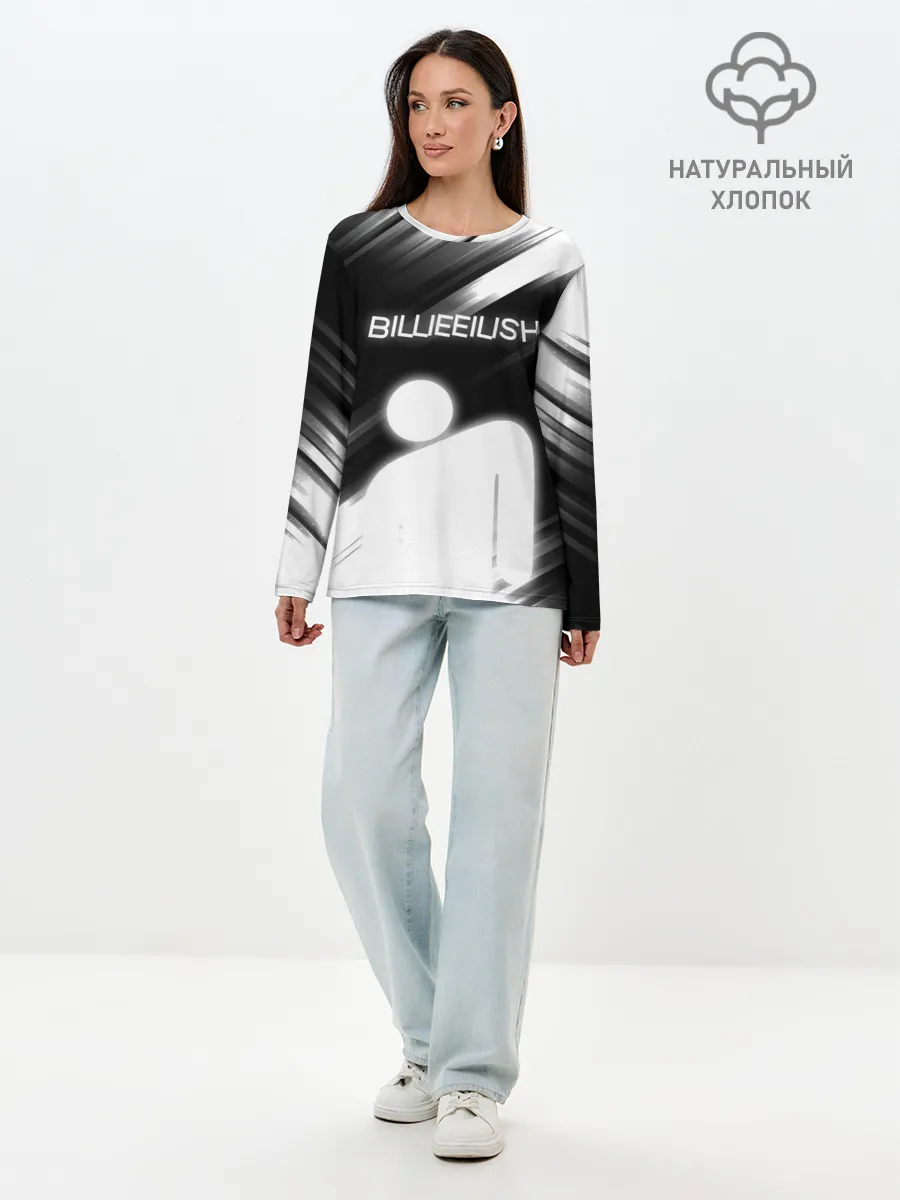 Лонгслив женский. Хлопок / Billie Eilish.