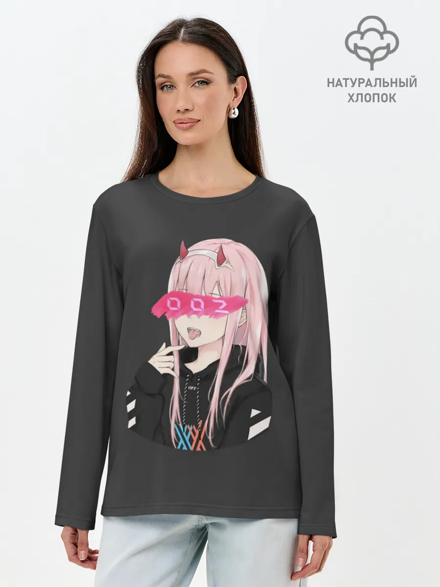 Лонгслив женский. Хлопок / Zero Two