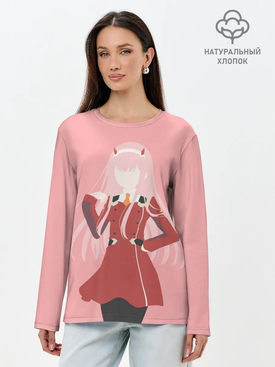 Лонгслив женский. Хлопок / ноль два минимал