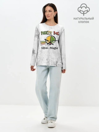 Лонгслив женский. Хлопок / Noize MC