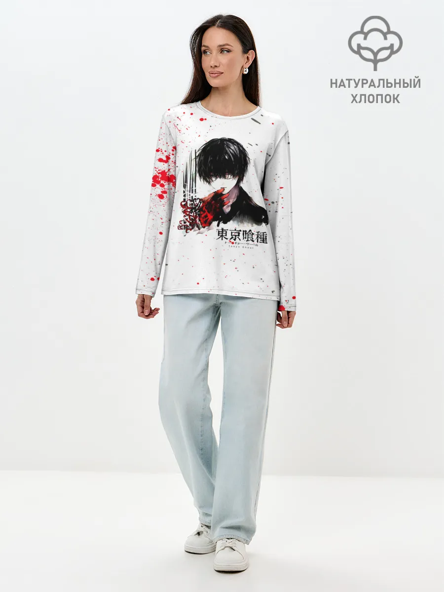 Лонгслив женский. Хлопок / Токийский гуль