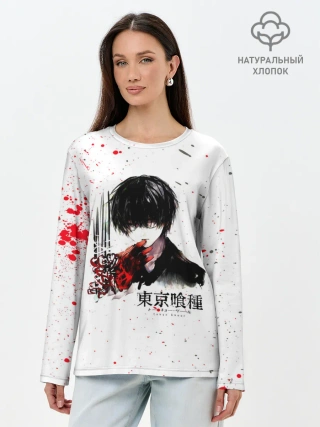 Лонгслив женский. Хлопок / Токийский гуль