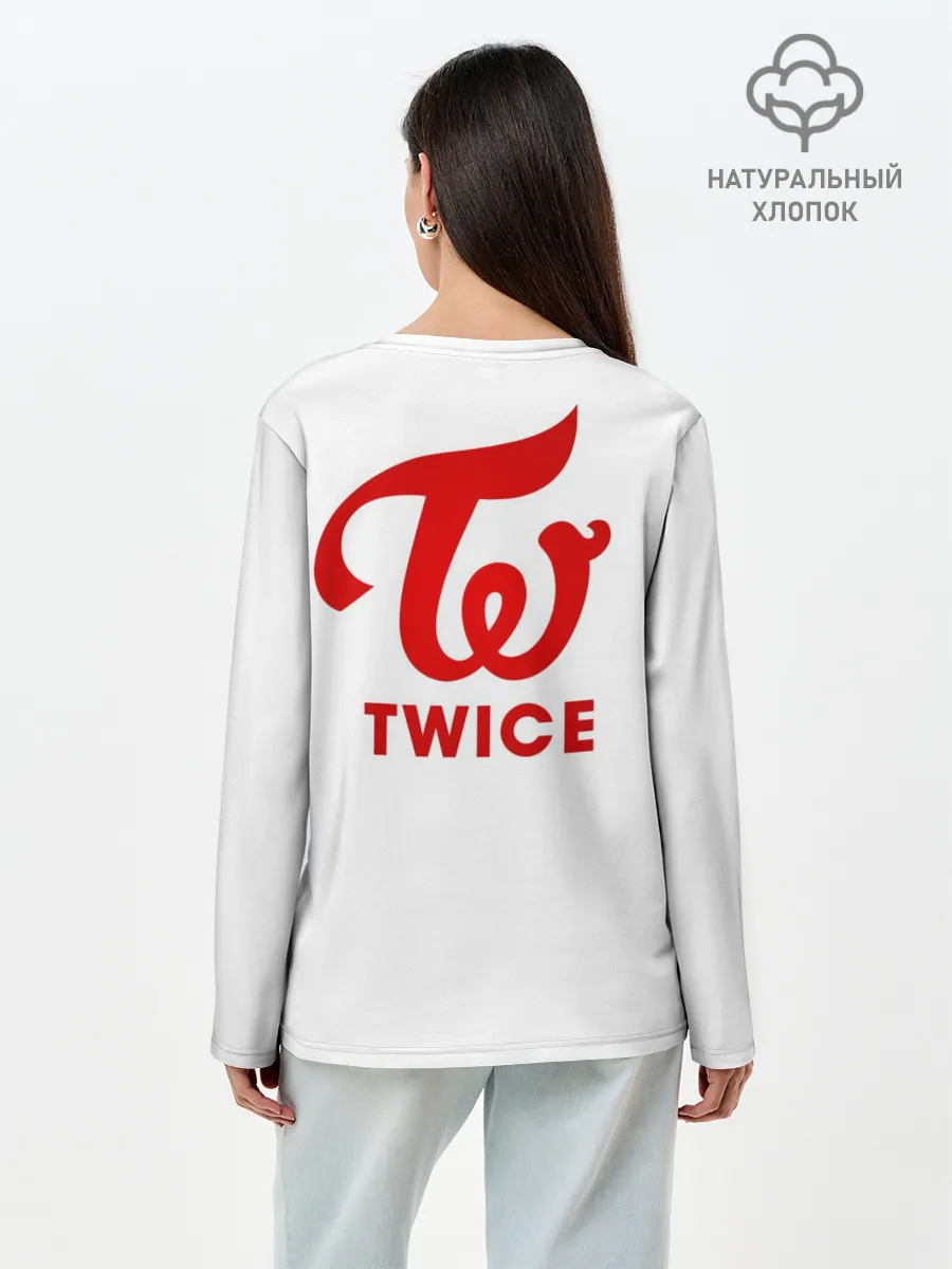 Лонгслив женский. Хлопок / TWICE