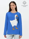 Лонгслив женский. Хлопок / Untitled Goose Game