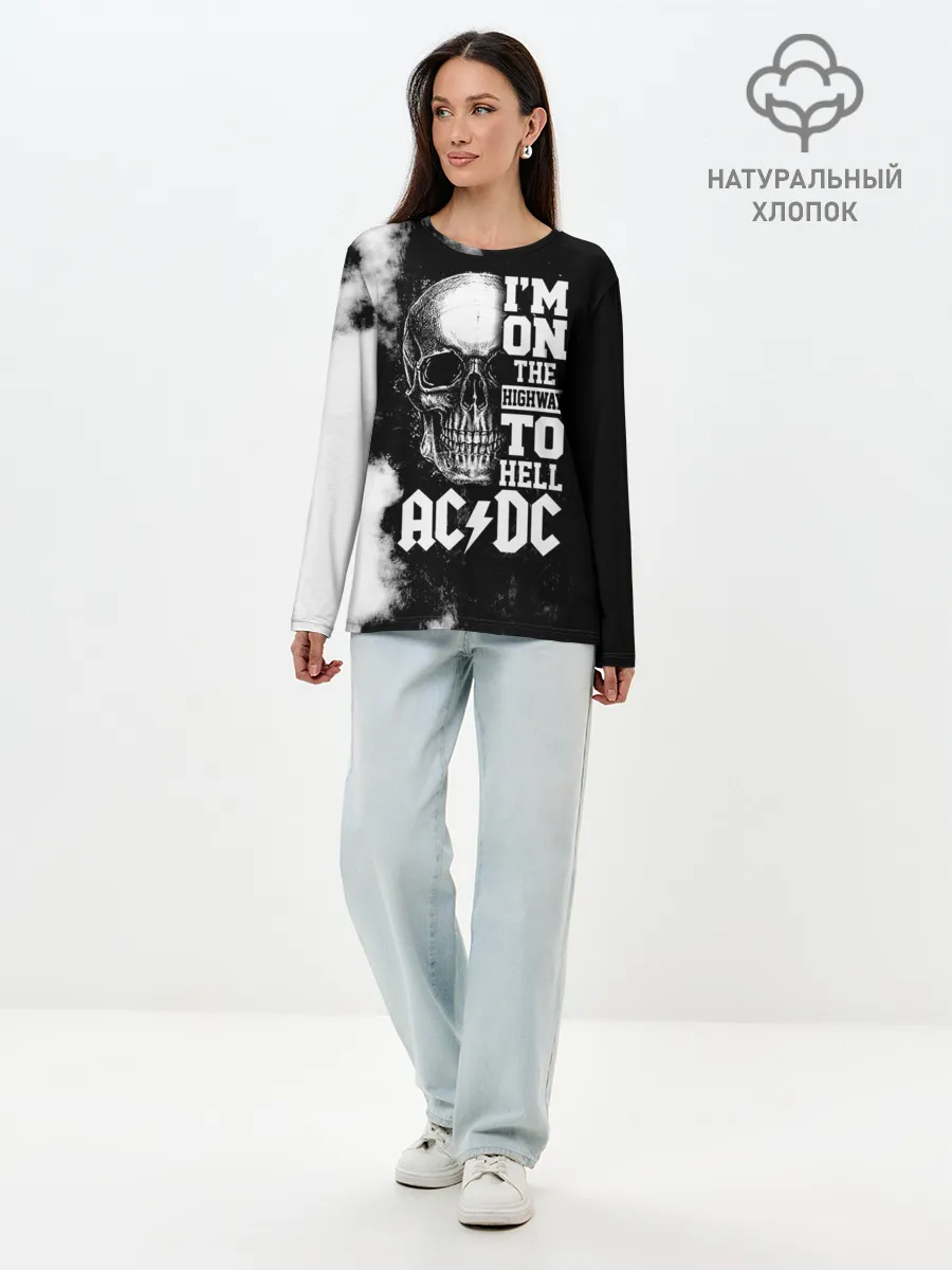 Лонгслив женский. Хлопок / AC/DC