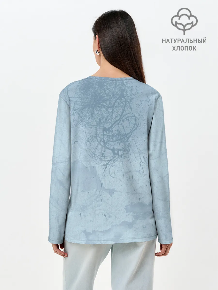 Лонгслив женский. Хлопок / три сноуборда