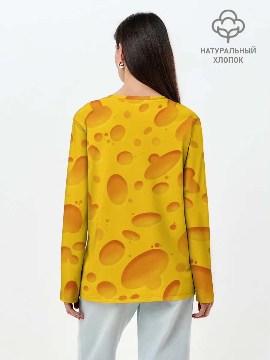 Лонгслив женский. Хлопок / Сыр