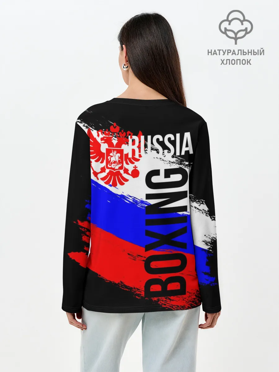Лонгслив женский. Хлопок / Boxing Russia Team
