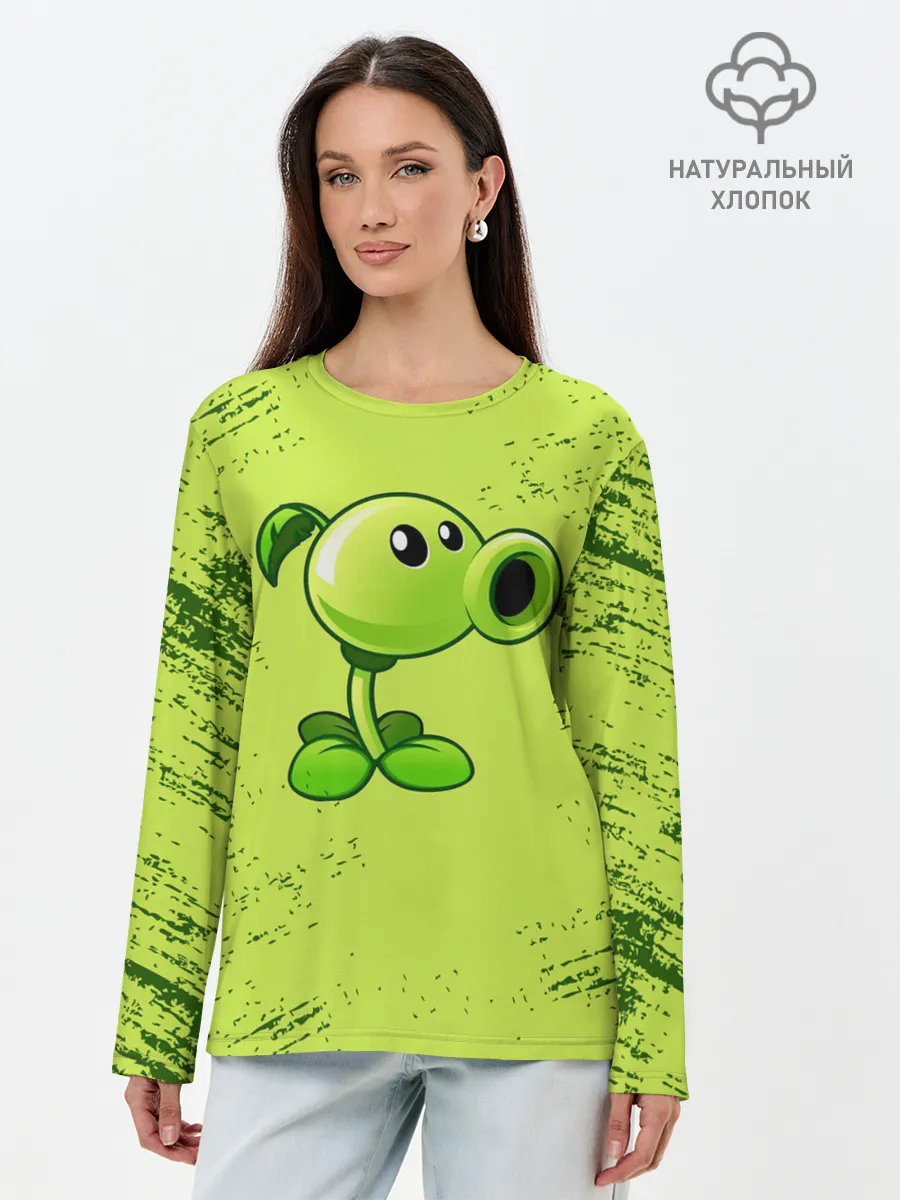 Лонгслив женский. Хлопок / Plants vs. Zombies