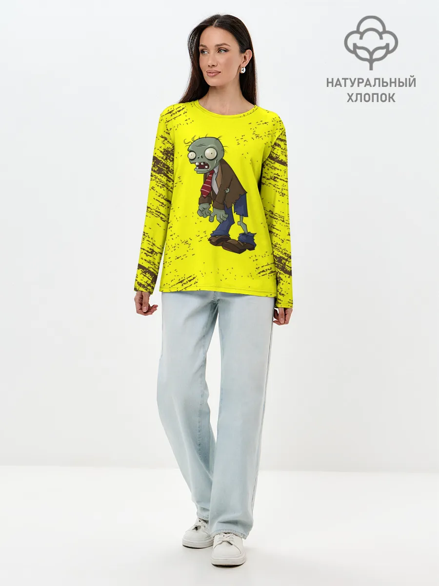 Лонгслив женский. Хлопок / Plants vs. Zombies