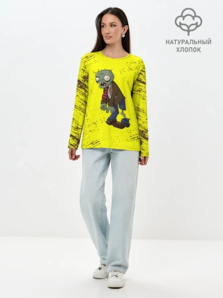 Лонгслив женский. Хлопок / Plants vs. Zombies