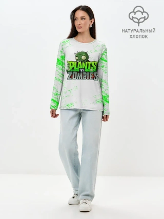 Лонгслив женский. Хлопок / Plants vs. Zombies