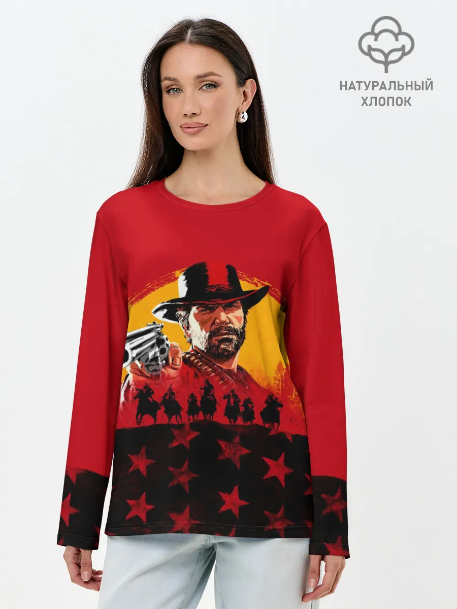 Лонгслив женский. Хлопок / Red Dead Redemption 2