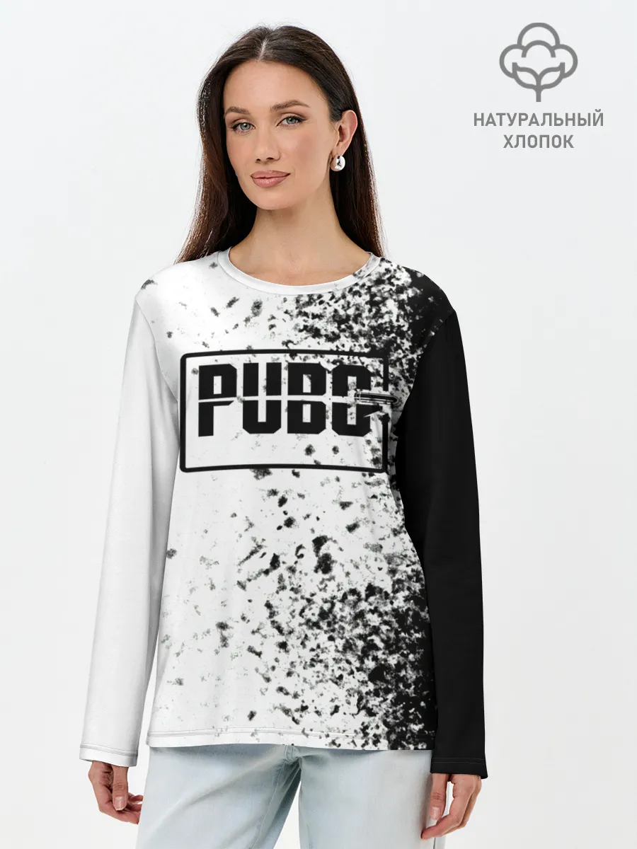 Лонгслив женский. Хлопок / PUBG.