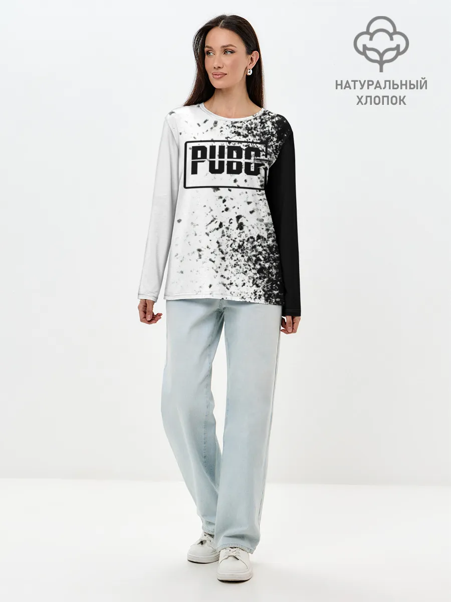 Лонгслив женский. Хлопок / PUBG.