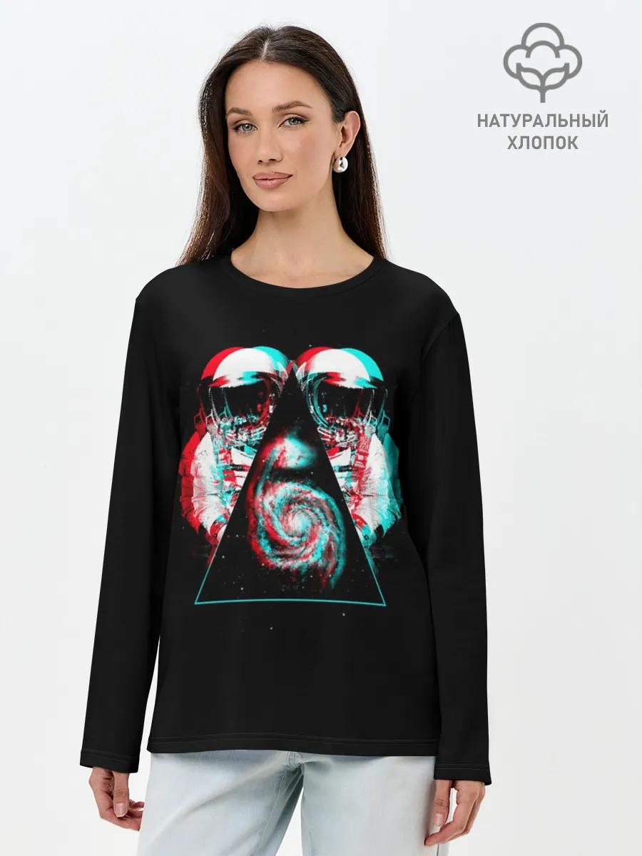 Лонгслив женский. Хлопок / Cosmo Glitch