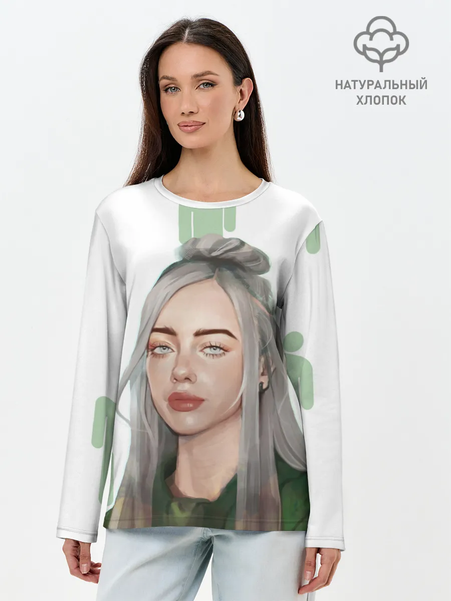 Лонгслив женский. Хлопок / BILLIE EILISH